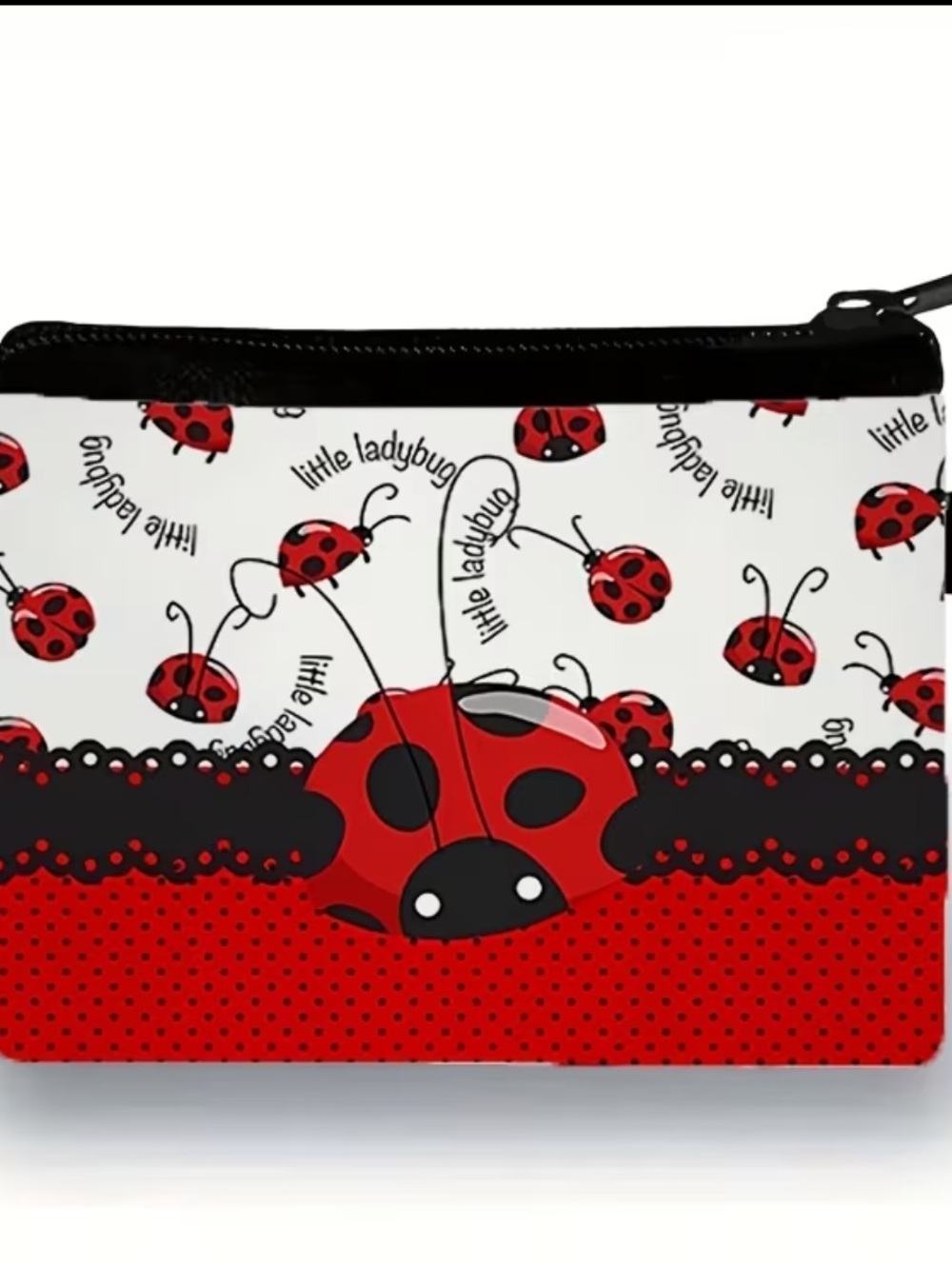 🐞❤️🐞 “LADYBUG POUCH” Red & Black Polka Dot Ladybug Coin Purse❗️🐞❤️🐞